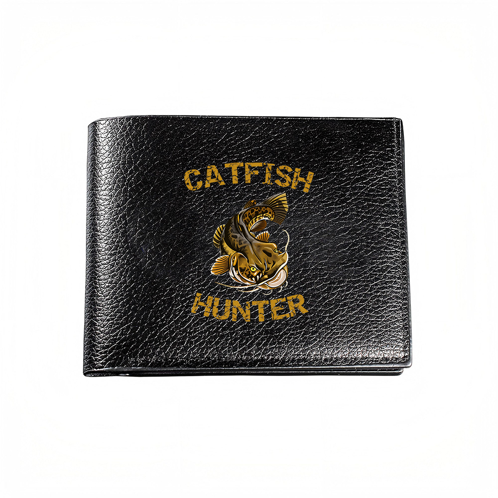 Men Accessories Photos - Catfish Hunter Embroidered Wallet With Bold