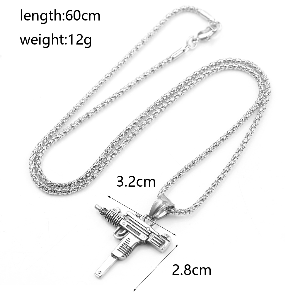 Punk Uzi Pistol Machine Gun Ne - огляд і ціна Men Accessories Pendant
