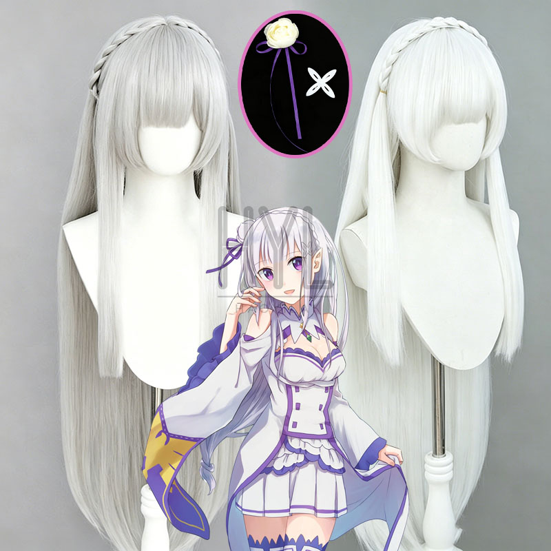 Anime Re:Zero Emilia Cosplay W - огляд і ціна Men Accessories Silver