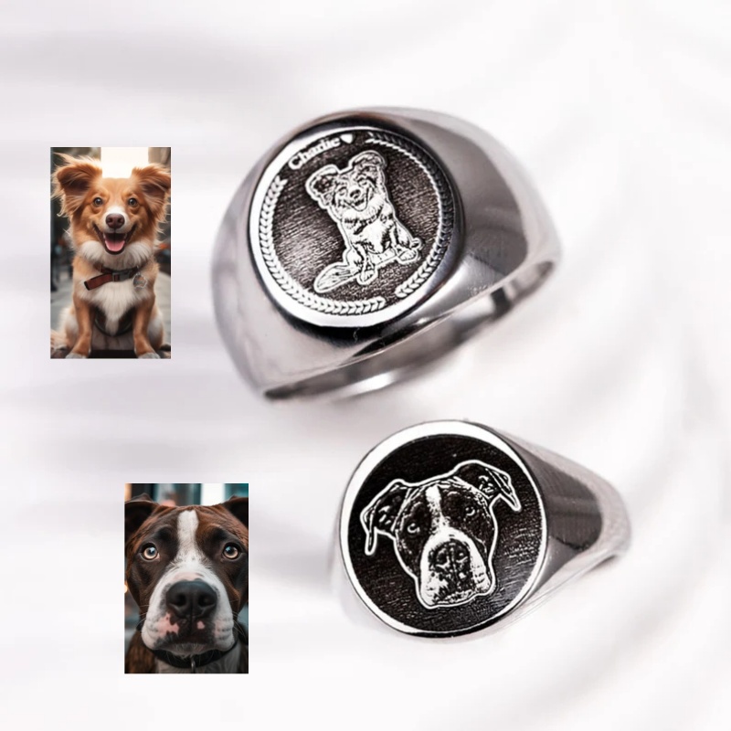 Custom Engrave Photo Signet Ri - огляд і ціна Men Accessories Photos
