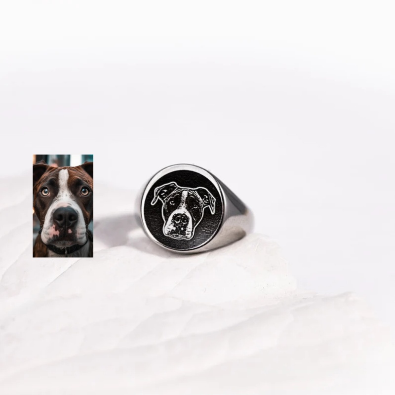 Custom Engrave Photo Signet Ri - огляд і ціна Men Accessories Photos