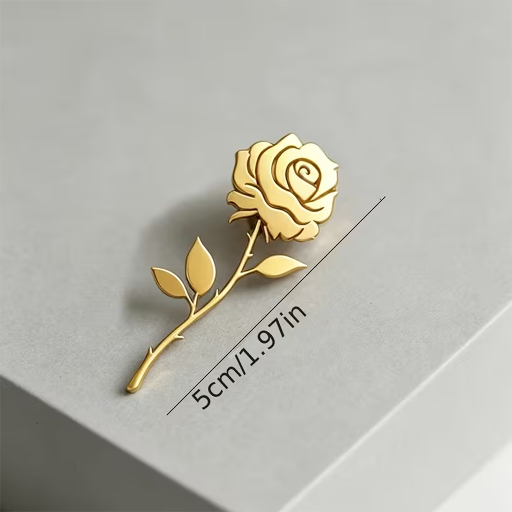 Custom Rose Flower Brooch for  - огляд і ціна Men Accessories Photos