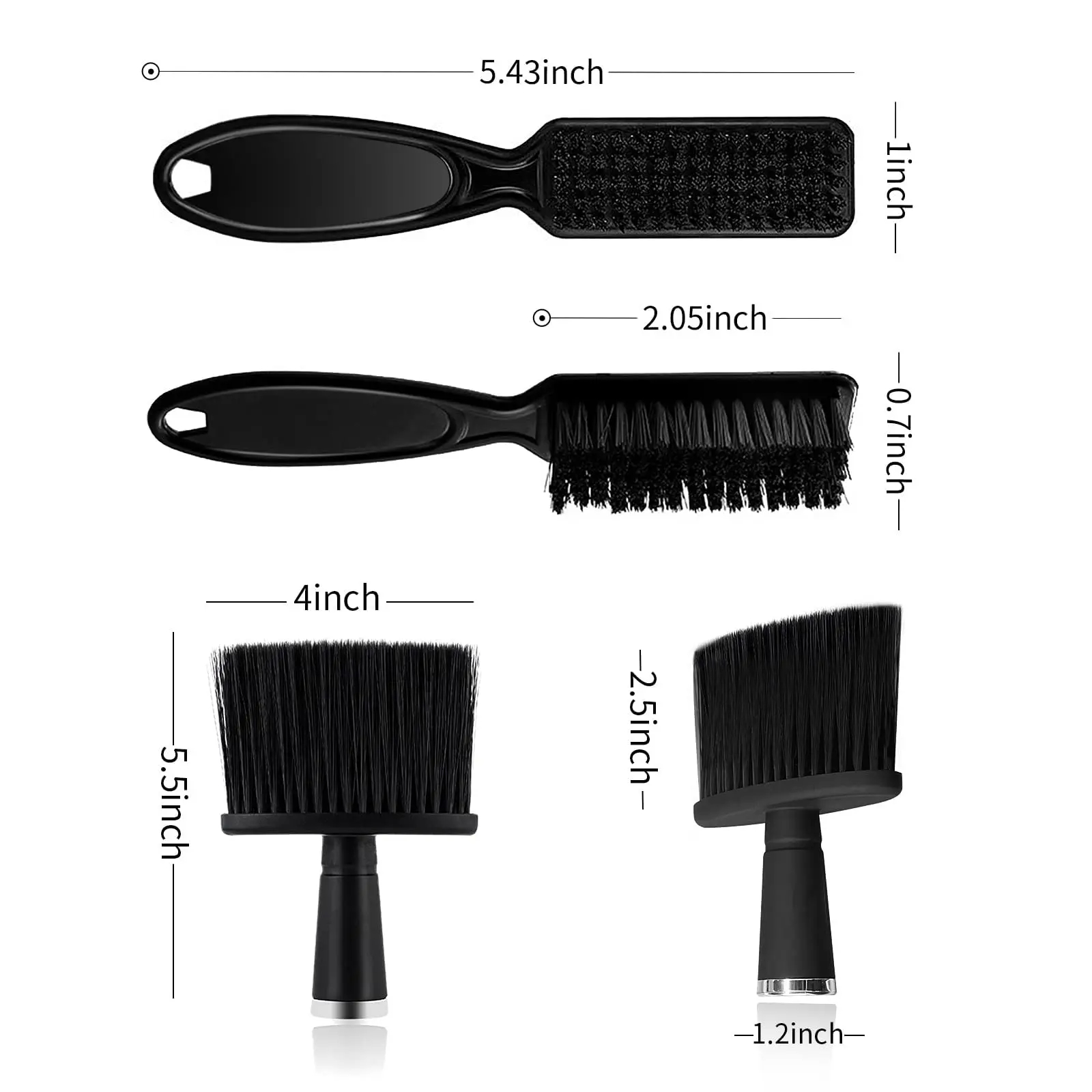 2Pcs Salon Barber Neck Brush S - огляд і ціна Men Accessories Combo Set