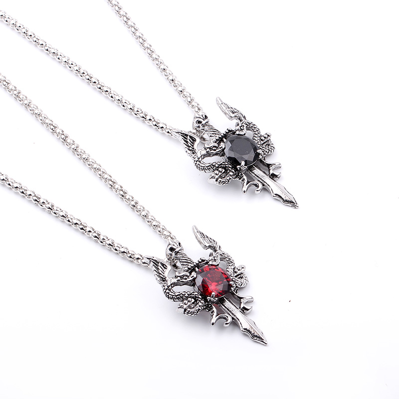 Double Dragon Black Gem Cross  - огляд і ціна Men Accessories Pendant