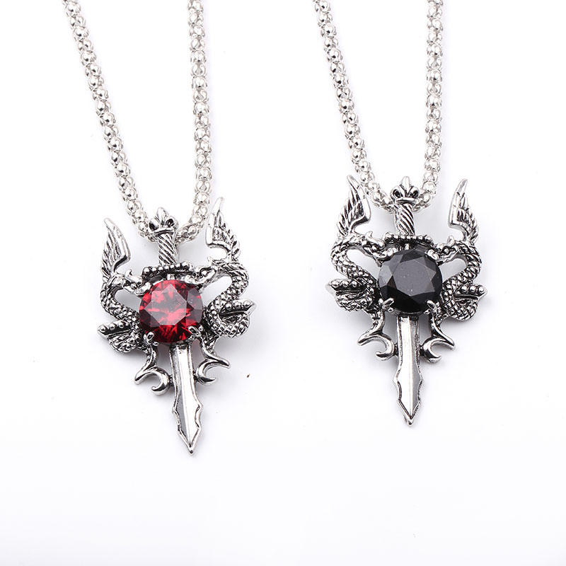Double Dragon Black Gem Cross  - огляд і ціна Men Accessories Pendant