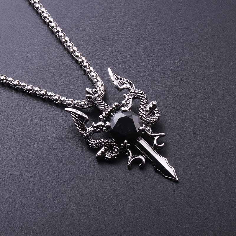 Double Dragon Black Gem Cross  - огляд і ціна Men Accessories Pendant