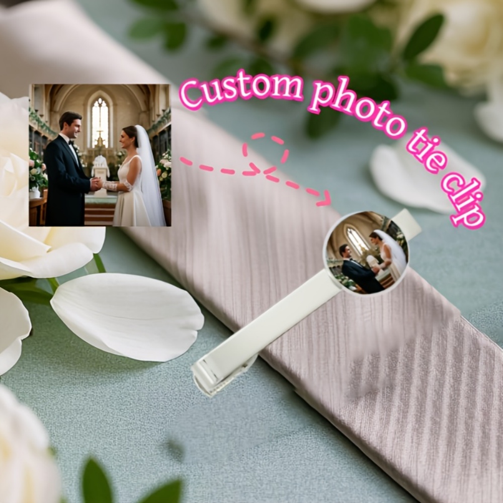 Custom Photo Engraved Text Tie - огляд і ціна Men Accessories Photos
