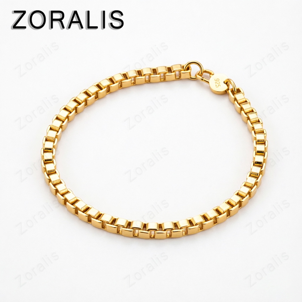 Exquisite 18K Gold 4mm Box Cha - огляд і ціна Men Accessories Gift Box